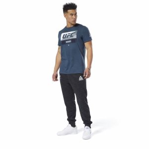 Spodnie Męskie Reebok UFC Fan Gear Joggers Czarne PL 46EOFPV